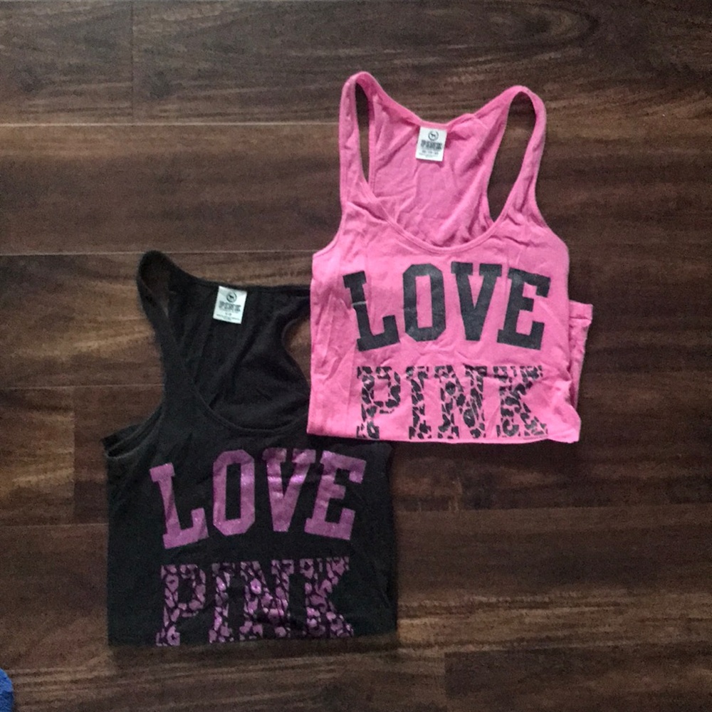 Vs pink fitted tube tops